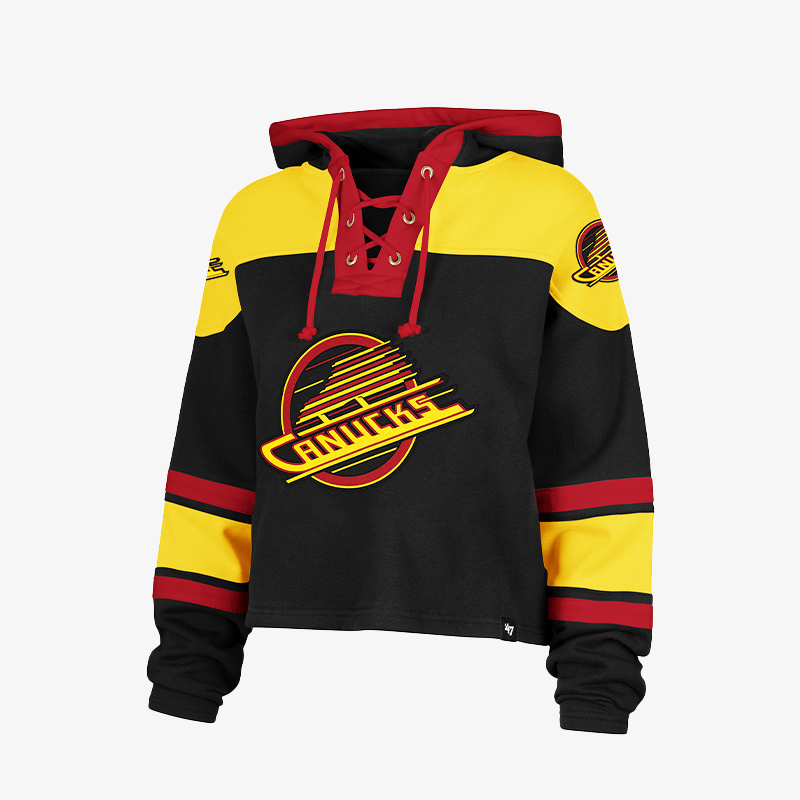 Vancouver Canucks 47 Brand Women's Lace Skate Hoodie