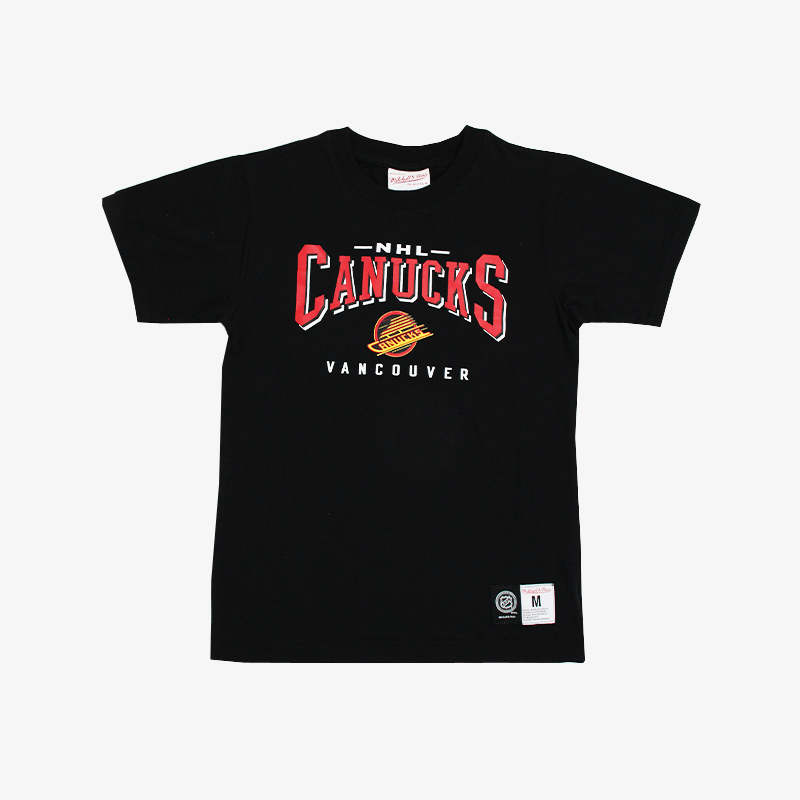 Vancouver Canucks Youth M&N Black Skate T-Shirt