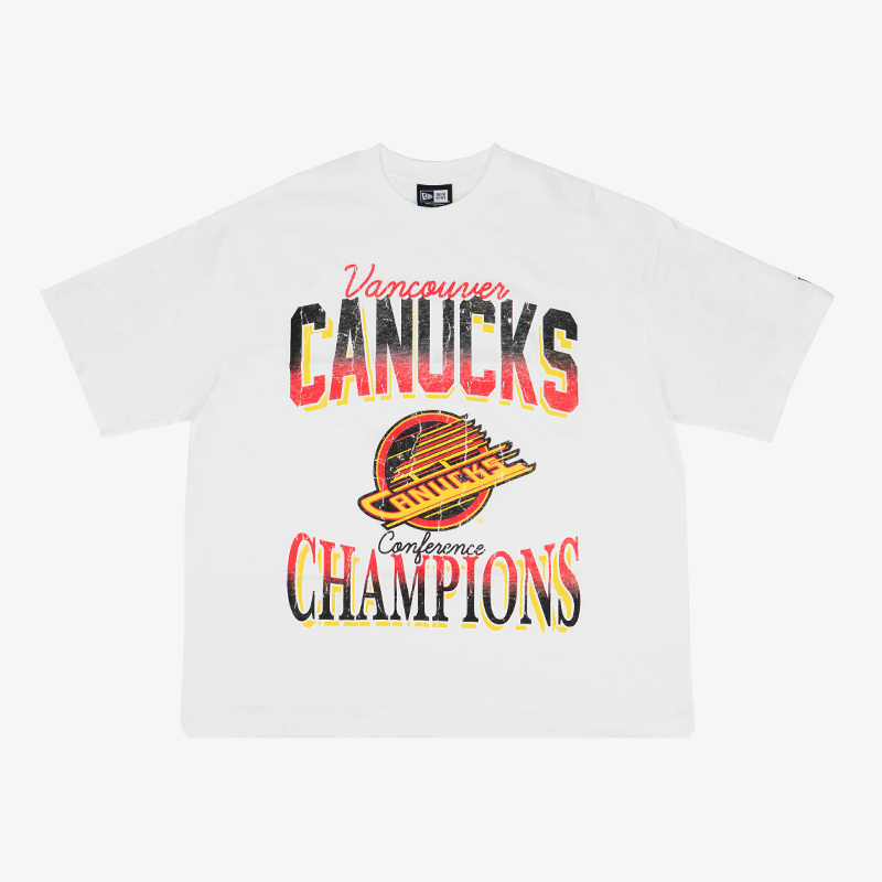 Vancouver Canucks New Era 2144 White Skate T-Shirt