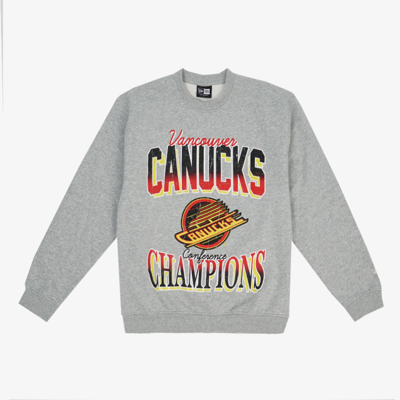 Vancouver Canucks New Era Grey Skate Crew
