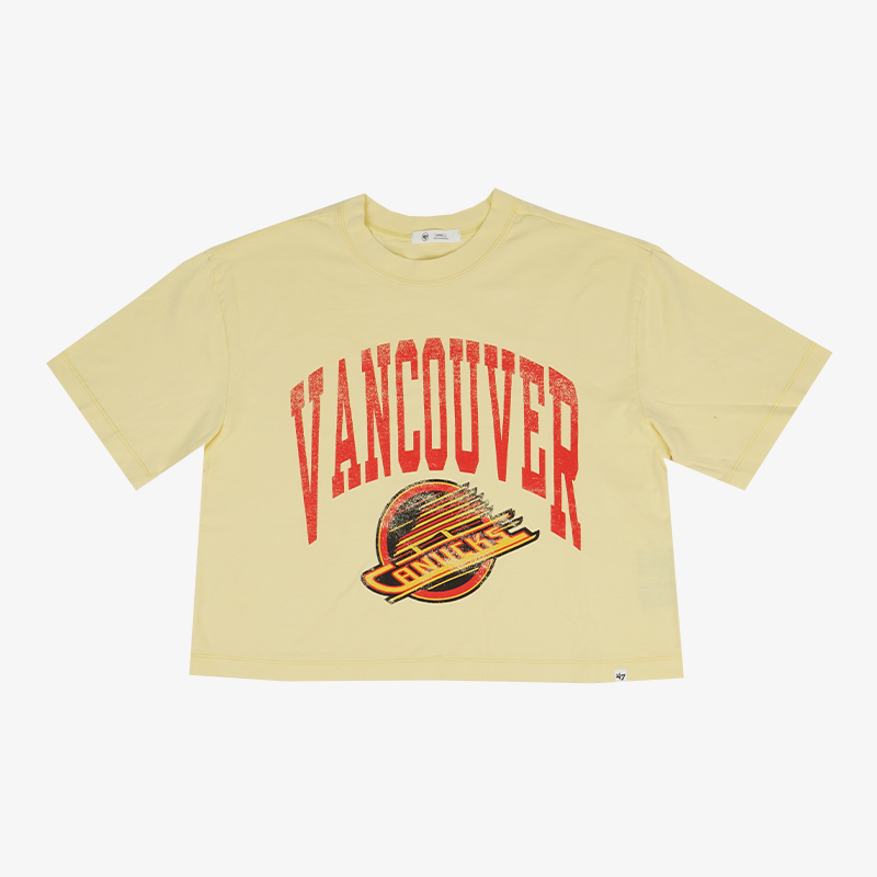 Vancouver Canucks '47 Brand Women's Yellow Skate T-Shirt