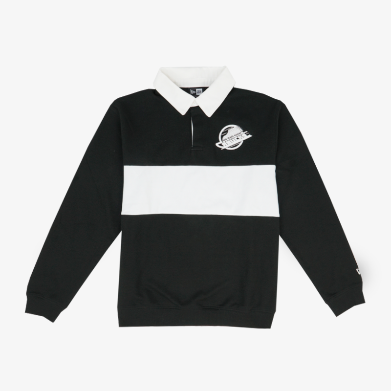 Vancouver Canucks New Era Black Rugby Skate Long Sleeve