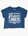 Vancouver Canucks Sportiqe Womens Blue Skate T-shirt