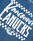 Vancouver Canucks Sportiqe Womens Blue Skate T-shirt