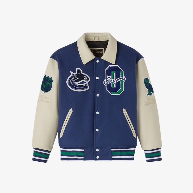 Vancouver Canucks x OVO Orca Varsity Jacket