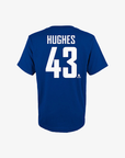 Vancouver Canucks Fanatics Hughes Name and Number Orca T-Shirt