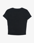 Vancouver Canucks Women's Black Crop Skate Tee