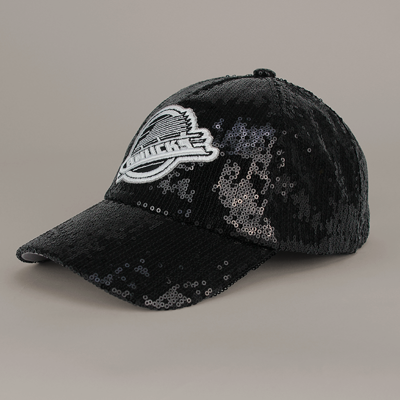 Vancouver Canucks Women s Black Sequin Skate Hat