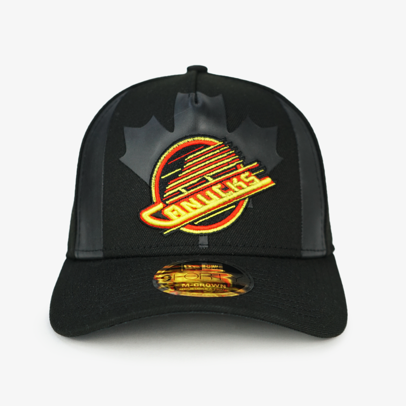 Vancouver Canucks New Era 940 Black Leaf Skate Hat