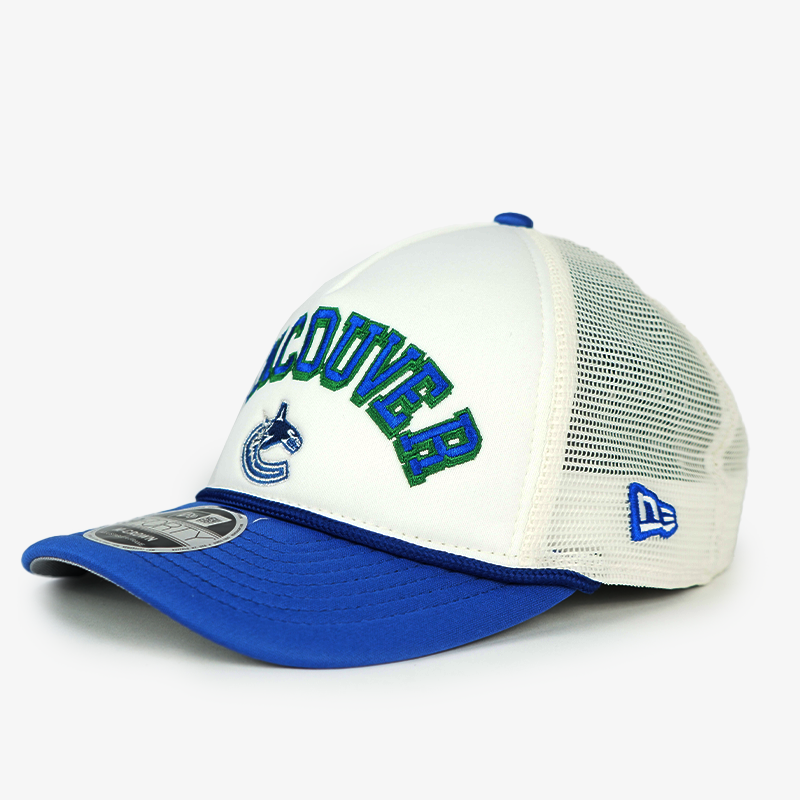 Vancouver Canucks New Era 940 White Mesh Youth Orca Hat