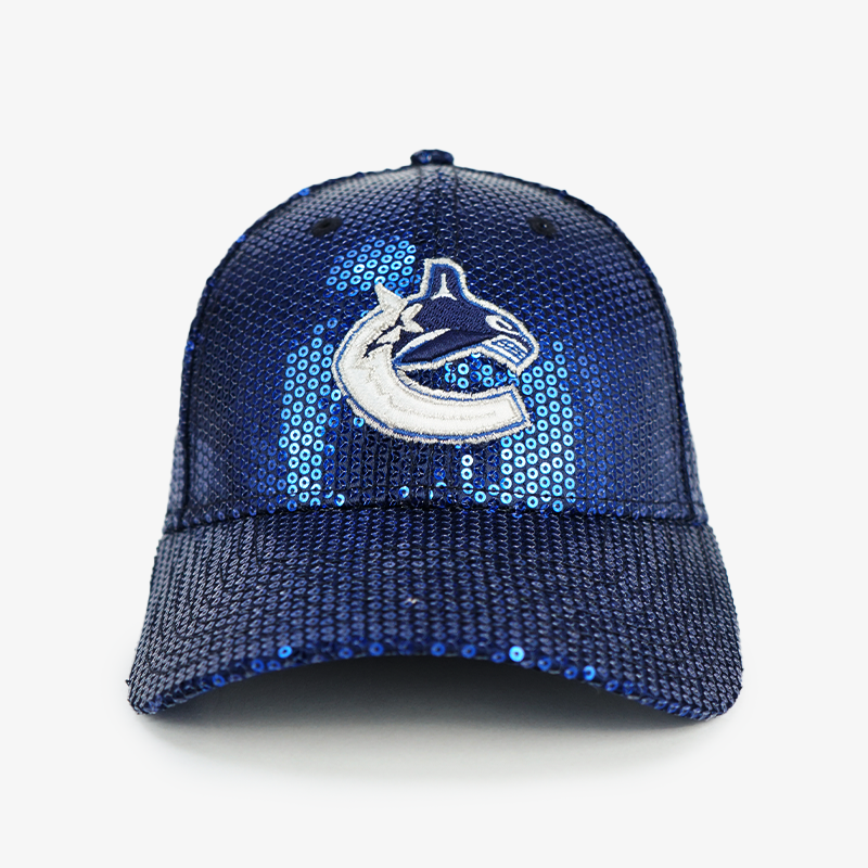 Vancouver Canucks New Era Blue Sequin Orca Hat