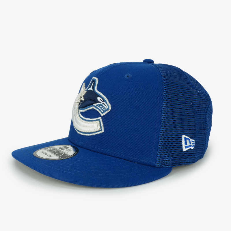 Vancouver Canucks 950 Blue Mesh Orca Trucker Hat