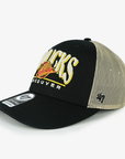 Vancouver Canucks 47 Brand Black Trucker Skate Hat