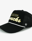 Vancouver Canucks 47 Brand Black Mesh skate Hat