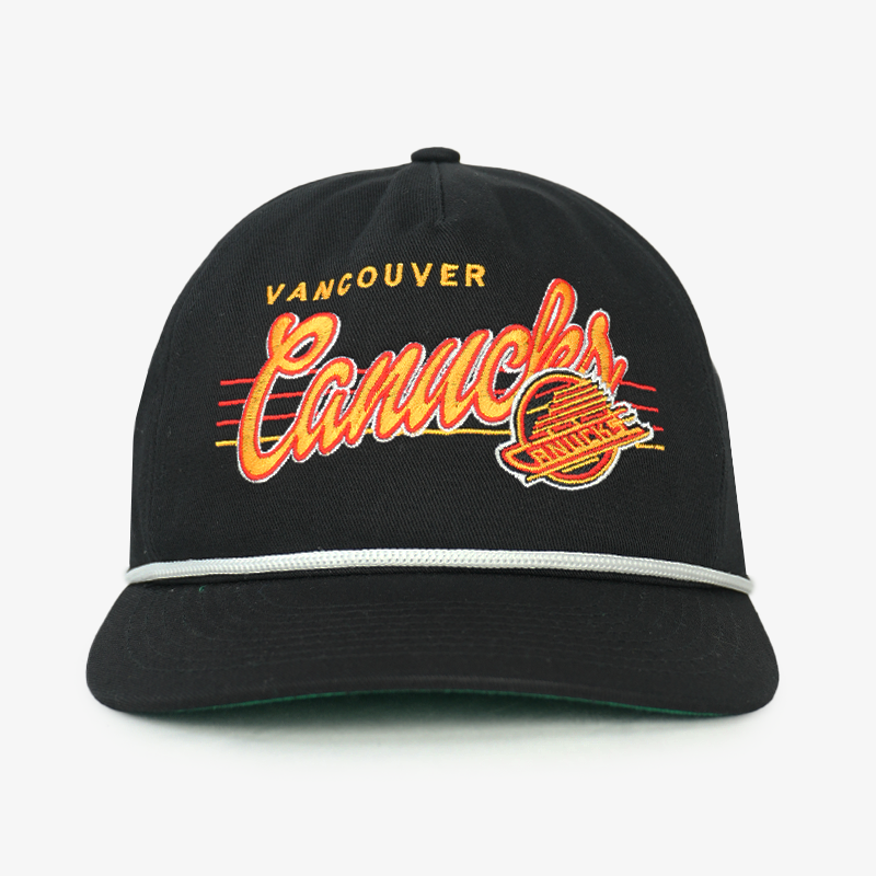 Vancouver Canucks Celly Co Script Skate White Rope Snapback