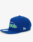 Vancouver Canucks New Era 950 A-Frame Script Orca Blue Snapback