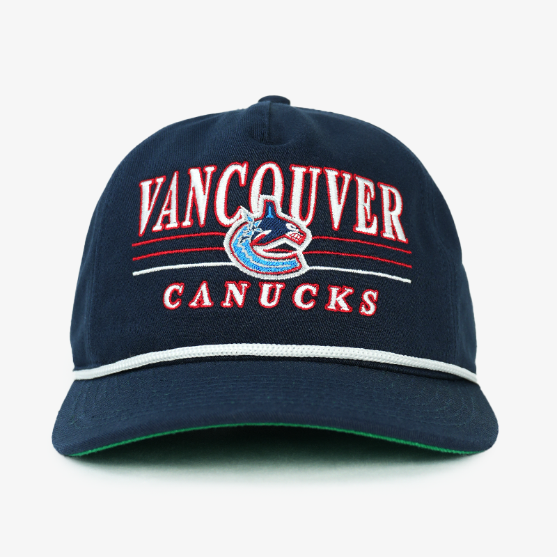 Vancouver Canucks Celly Co 2004 Orca Script Navy Rope Snapback