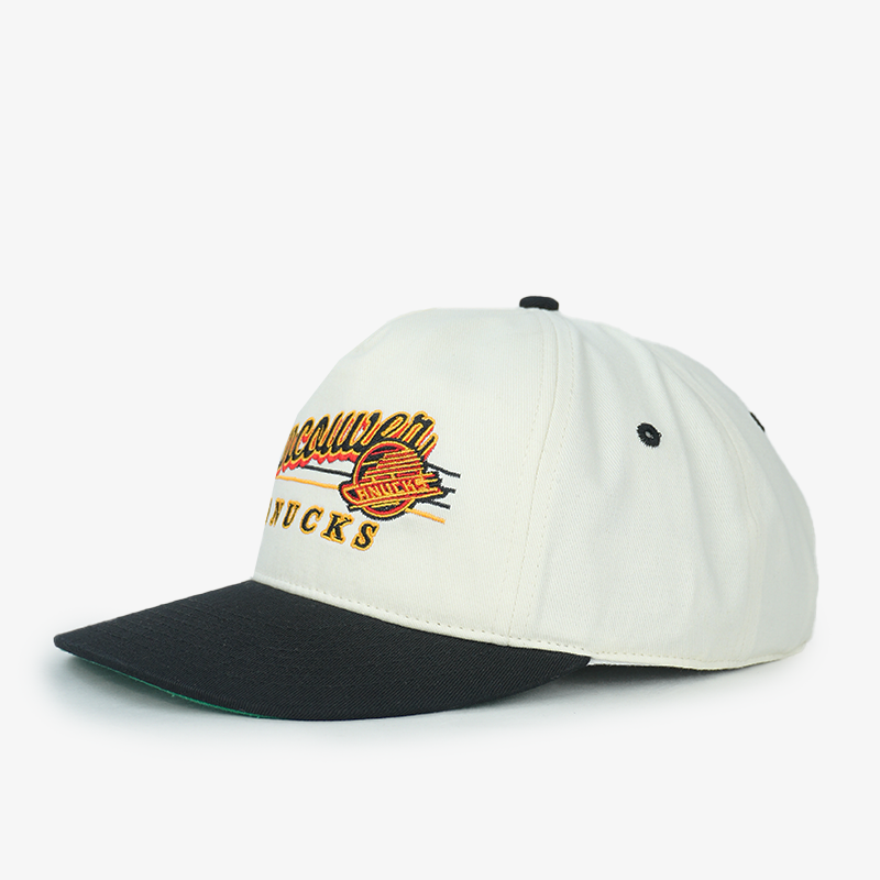 Vancouver Canucks Celly Co Skate Script Cream Snapback