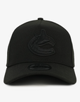 Vancouver Canucks New Era 940 A-Frame Black On Black Orca Hat