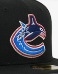 Vancouver Canucks New Era 5950 Hidden Hit 1998 All Star Game Black Orca Hat
