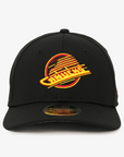Vancouver Canucks New Era 3930 M-Crown Stretch Fit Dashed Black Skate Hat