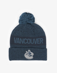 Vancouver Canucks Fanatics Road 7 Cuff Pom Knit Navy Orca Beanie