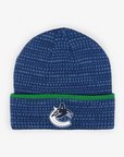 Vancouver Canucks Fanatics Rink 9 Acrylic Cuff Blue Orca Beanie