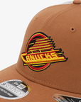 Vancouver Canucks New Era 970 Stretch Snap Trucker Brown/White Skate Hat