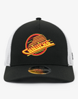 Vancouver Canucks New Era 940 M-Crown A-Frame Trucker Black/White Skate Hat