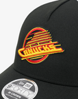 Vancouver Canucks New Era 940 M-Crown A-Frame Trucker Black/White Skate Hat