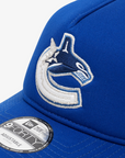 Vancouver Canucks New Era 940 A-Frame Trucker Blue Orca Hat