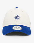 Vancouver Canucks New Era Casual Classic Two Tone Micro Cream/Blue Orca Hat