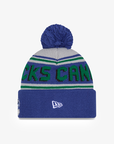 Vancouver Canucks New Era Canucks Blue/Grey Orca Pom Knit
