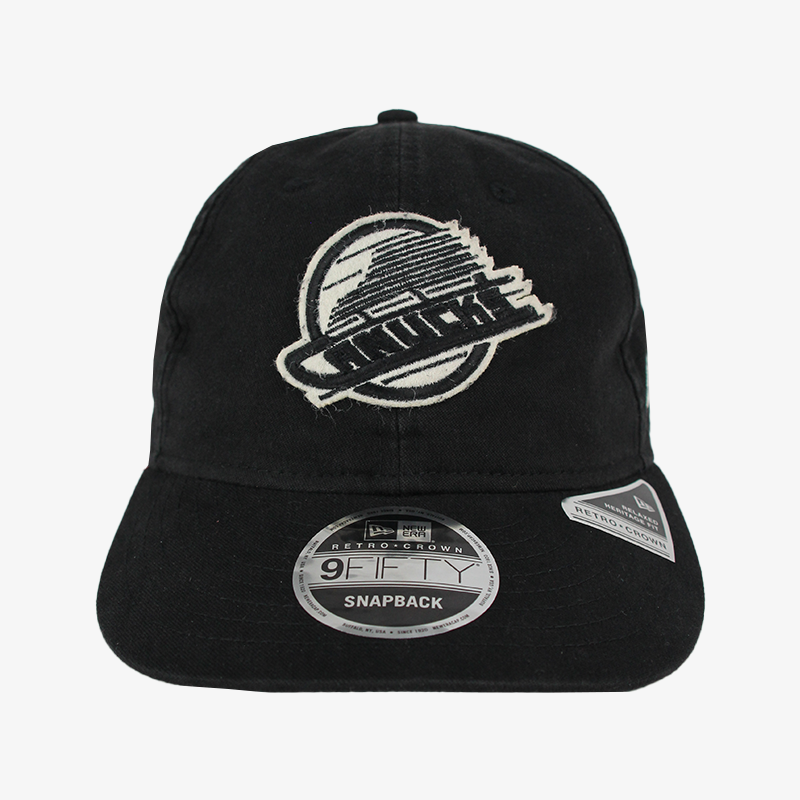 Vancouver Canucks New Era Black 950RC Precurve Skate Hat