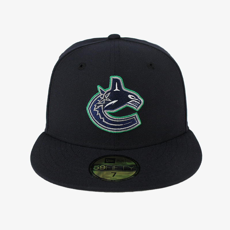 Vancouver Canucks New Era 5950 Rogers Arena All Navy Orca Fitted Hat