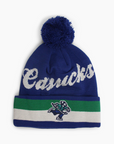 Abbotsford Canucks Vintage Striped Cuff Pom Knit Hat