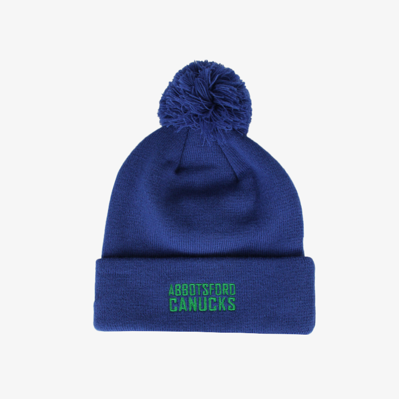 AHL Abbotsford Canucks Blue Pom Knit Johnny Toque