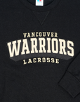 Vancouver Warriors Black Embroidery Crewneck