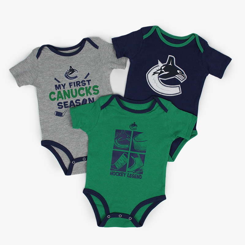 Vancouver Canucks Outerstuff Infant 3 Piece Onesie Set