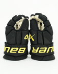 Quinn Hughes Bauer Hyperlite Used Black Gloves