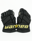 Quinn Hughes Bauer Hyperlite Used Black Gloves