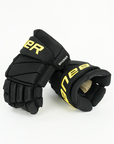Quinn Hughes Bauer Hyperlite Used Black Gloves