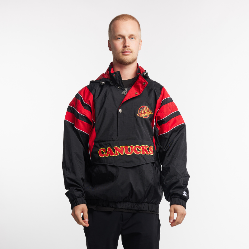 Vancouver BC Canucks NHL Starter Brand Zip-up Windbreaker Jacket Size M