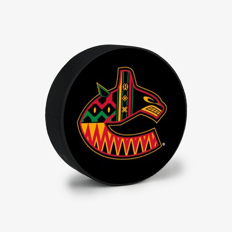 Vancouver Canucks Black Excellence Puck