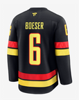 Vancouver Canucks Fanatics Premium Name & Number Black Skate Jersey