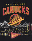 Vancouver Canucks Breezy Black Skate Skyline Tee
