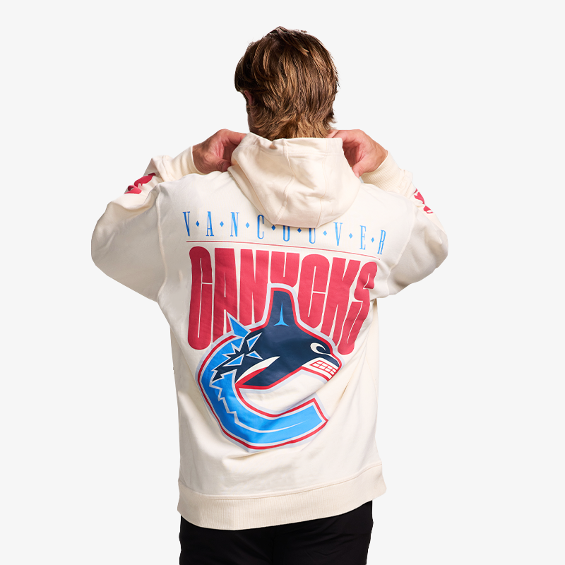 Vancouver Canucks In House Cream 04' Orca Hoodie