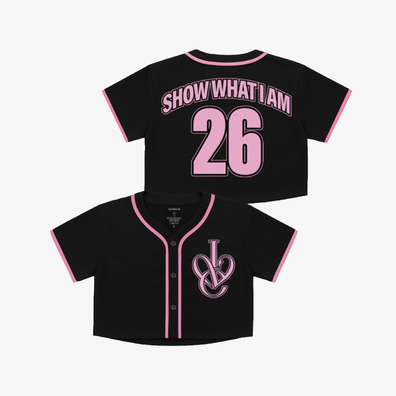 IVE Crest Crop Baseball Jersey Black – Vanbase