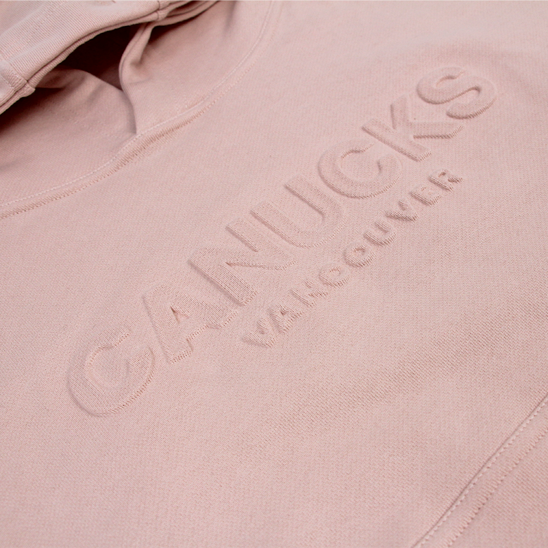 Vancouver Canucks In House Pink Cropped Hoodie