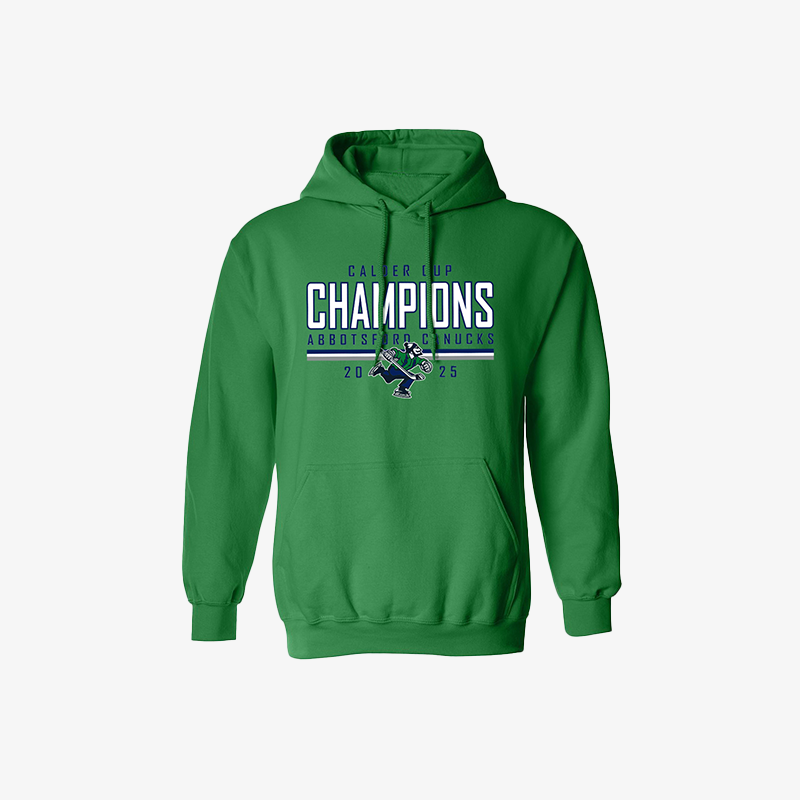 Abbotsford Canucks 2025 Calder Cup Champions Green Hoodie